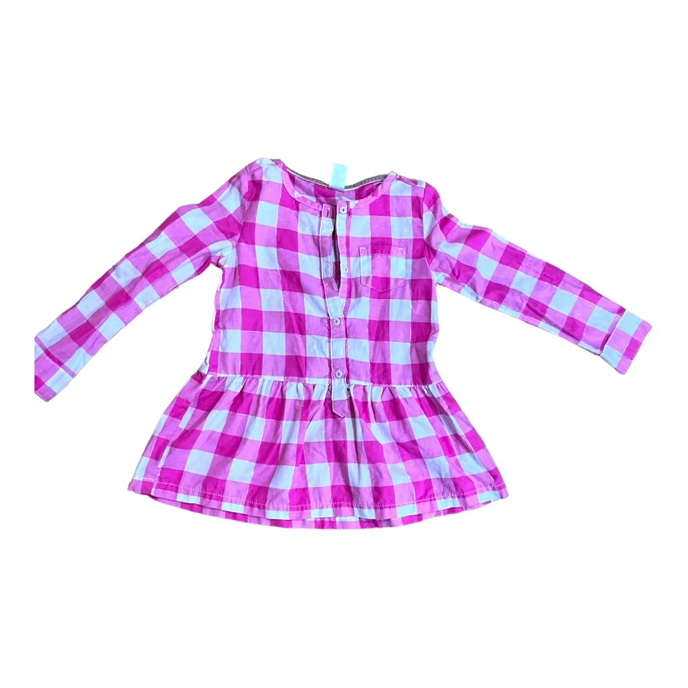 Carter's Girls Long-Sleeve Plaid Top with Metallic Threading Size 6X